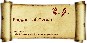 Magyar Józsua névjegykártya